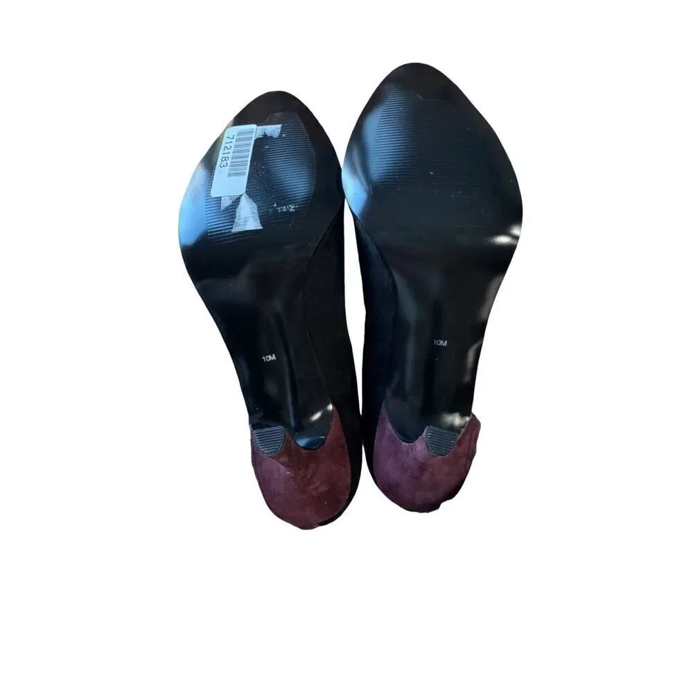 Karen Scott Courtney Multi Color Suede Peep Toe Pumps Women’s Sz 10M
